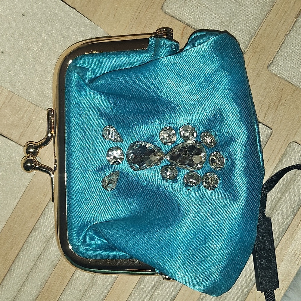 Cynthia Rowley Satin Rhinestone Shoulder Bag with Coin Purse - Picture 3 of 16